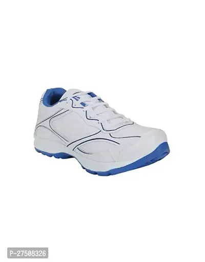 Stylish White Canvas Sport Running And Walking Shoes For Men