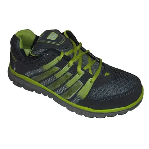 Stylish Green Canvas Sport Running And Walking Shoes For Men