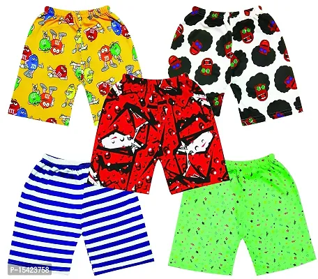 Triviso Boys Cotton Printed Casual Shorts Naker for 2-11 Years (Pack of 5)