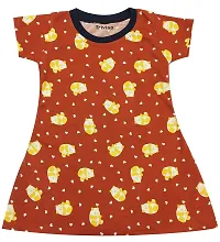 Triviso Baby Cotton Knee Length Frock Dress (Pack of 4)-thumb4