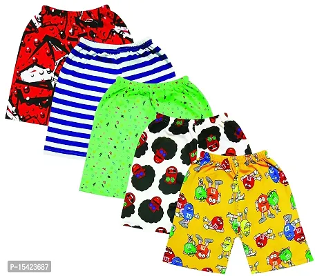 Triviso Kids Cotton Shorts Unisex for Boys  Girls (1-10 Year) Pack of 5, Pices