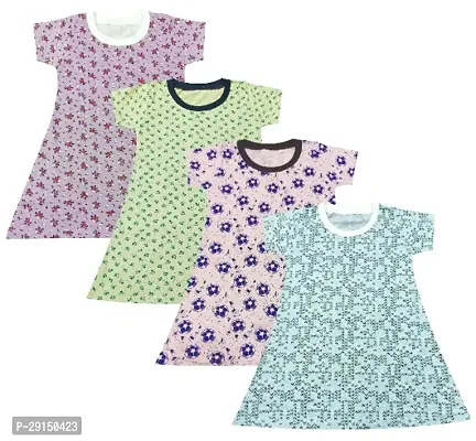 Kid Girls Frocks Dresses and Jumpsuits for 6 Months to 5 Year Girls Pack of 4