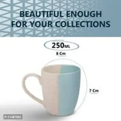 MRD Zone Duo Series Long Ceramic Coffee Mugs Set of 2, 250 ML Each-thumb3