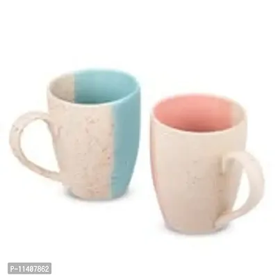 MRD Zone Duo Series Long Ceramic Coffee Mugs Set of 2, 250 ML Each-thumb5