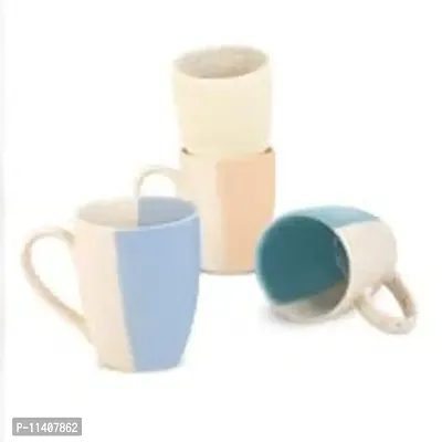 MRD Zone Duo Series Long Ceramic Coffee Mugs Set of 2, 250 ML Each-thumb4