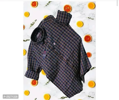 Stylish Cotton Multicoloured Checked Long Sleeves Casual Shirt For Men