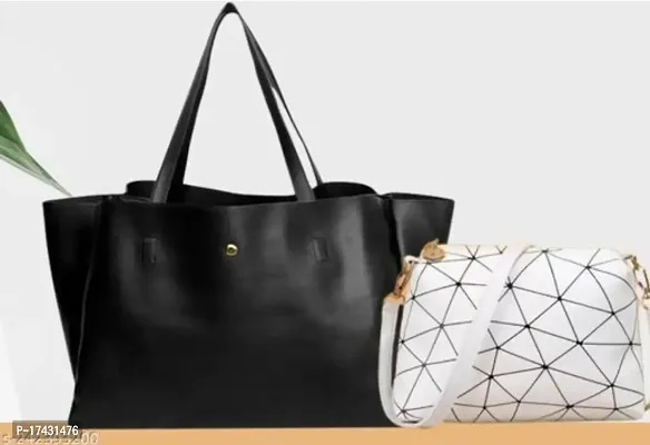 Women Stylish Tote Bag Pu Leather Combo