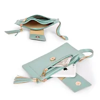 Stylish Green Pu Solid Clutches For Women-thumb3