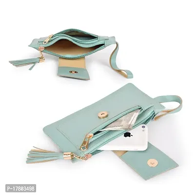 Stylish Green Pu Solid Clutches For Women-thumb4