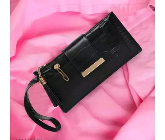 Women Stylish Hand Clutch Magnetic Button Flap