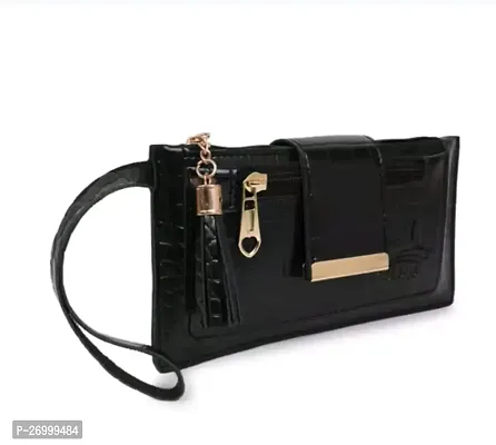 Women Stylish Hand Clutch Magnetic Button Flap-thumb2