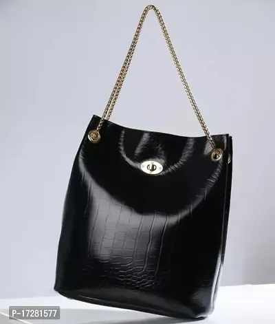Beautiful Maroon Pu Solid Handbags For Women-thumb0