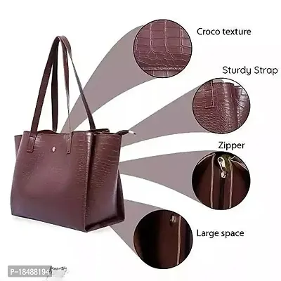 Women Stylish Tote Handbags Pu Leather-thumb4