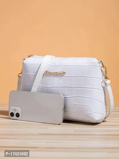 Women Cross body Sling Bag White-thumb4