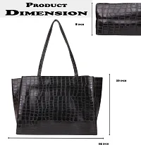 Stylish Black PU Solid Handbag For Women-thumb3