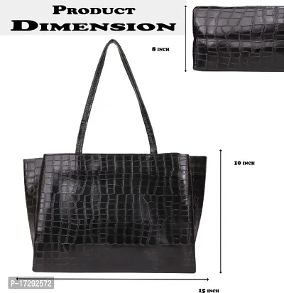 Stylish Black PU Solid Handbag For Women-thumb4