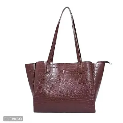 Women Stylish Handbag Pu Leather BROWN.-thumb0