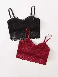 Stylish Women Lace Bra Pack of 2-thumb1