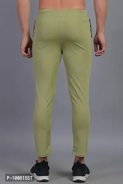 MGrandbear Men's Stretchable Solid Regular Fit Track Pant for Men Pack of 2 (36, Dark Grey-Light Green)-thumb5