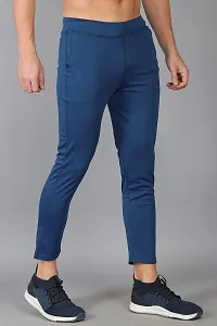 MGrandbear Men's Stretchable Solid Regular Fit Track Pant for Men Pack of 2 (32, Blue-Brown)-thumb1