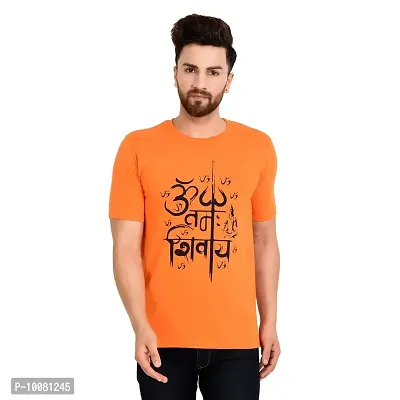 Grand Bear Orange Cotton t-Shirt for Men|Round Neck T-Shirt-thumb0