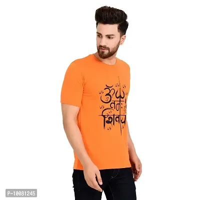 Grand Bear Orange Cotton t-Shirt for Men|Round Neck T-Shirt-thumb2