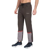 MGrandbear 4 Way Lycra/Fully Stretchable Gym/Track/Pyjama/Track Pants, Sports Pajama Men's & Boys (34, Brown)-thumb1