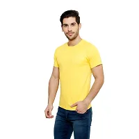 Grand Bear Dry Fit Polyester Tshirt/Gym T-Shirt/Sports T-Shirt/T-Shirt for Men (XL, Yellow)-thumb1