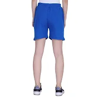 MGrandbear Women's Rib Cotton Stretchable Shorts/Yoga Shorts/Sports Shorts with Pockets Pack of 2 (32, Blue-Sky)-thumb2