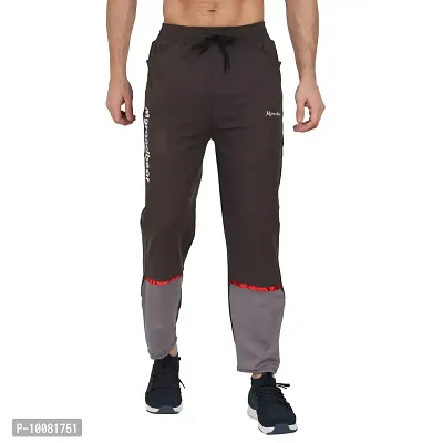 MGrandbear 4 Way Lycra/Fully Stretchable Gym/Track/Pyjama/Track Pants, Sports Pajama Men's & Boys (34, Brown)