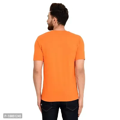 Grand Bear Orange Cotton t-Shirt for Men|Round Neck T-Shirt-thumb4