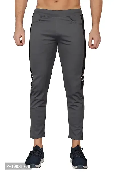 MGrandbear Men's streachable Regular Fit Track Pant for Men (30, Dark Grey)