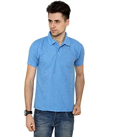 Grand Bear Polo Neck Half Sleeves Plain T Shirts for Mens/Polo Tshirt