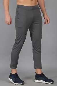MGrandbear Men's Stretchable Solid Regular Fit Track Pant for Men Pack of 2 (36, Dark Grey-Light Green)-thumb1