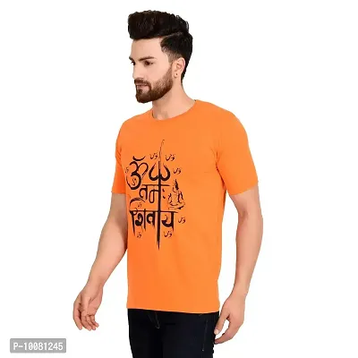 Grand Bear Orange Cotton t-Shirt for Men|Round Neck T-Shirt-thumb3