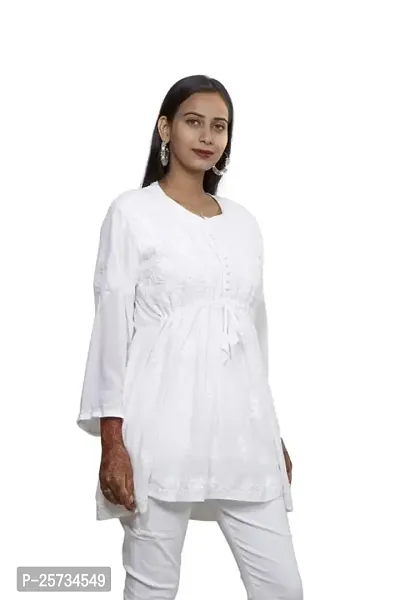 Sahara Women's Georgette Chikankari Embroidery Kurta-thumb3