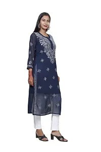 Sahara Women's Georgette Chikankari Embroidery Kurta-thumb2