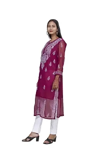 Women Georgette Chikankari Embroidery Anarkali Kurta-thumb2