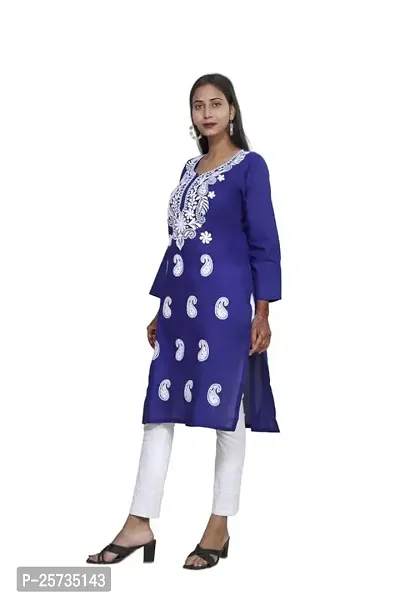 Sahara Women's Georgette Chikankari Embroidery Kurta-thumb3