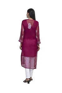 Sahara Women's Georgette Chikankari Embroidery Kurta-thumb4