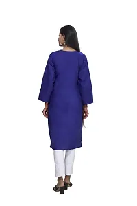 Women's Georgette Chikankari Embroidery Anarkali Kurta Blue-thumb4