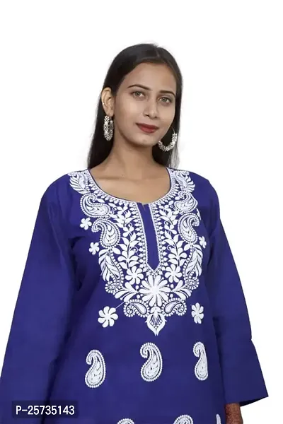 Sahara Women's Georgette Chikankari Embroidery Kurta-thumb2