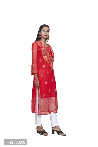 Stylish Fancy Designer Georgette Kurta For Women-thumb3