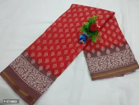 beautiful printed cotton saree