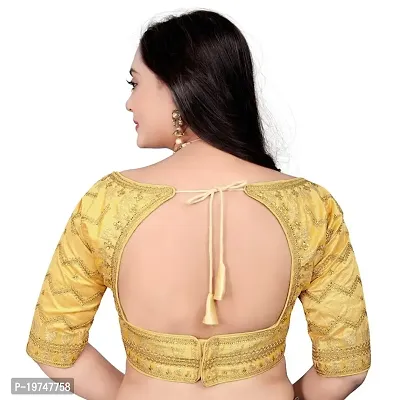 Fancy Silk Blend Blouses For Women-thumb2