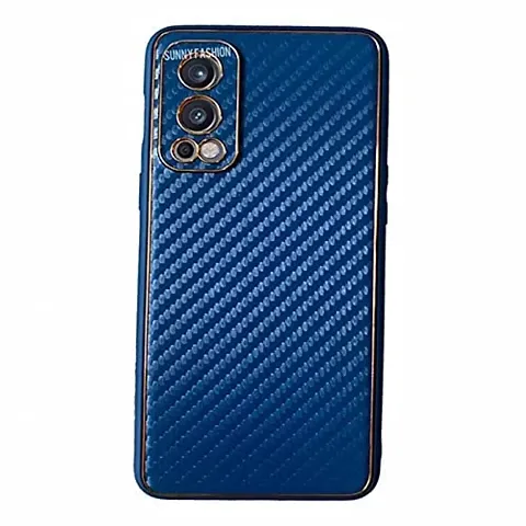 SUNNY FASHION Shockproof Carbon Fiber Armor Camera Protection Back Case Cover for OnePlus Nord 2 5G