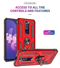 Sunny Fashion Dual Layer Tough Rugged Ring Holder Stand Armor Shockproof Drop Protection Case Cover?for Oppo F11 Pro - Blue-thumb3