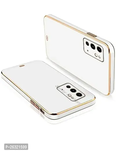 SUNNY FASHION Back Cover for OnePlus 9RT Premium Electroplated Soft Silicone Transparent Straight Crystal Clear Back Case Cover for OnePlus 9RT (White)