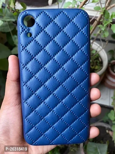 SUNNY FASHION Premium Shockproof Leather Back Case Cover Compatible with iPhone XR (Blue)