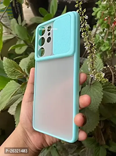 SUNNY FASHION Back Cover for Samsung Galaxy A32 Power Camera Lens Slide Protection Stylish Matte Back Case Cover for Samsung Galaxy A32 (Mint Green)-thumb2